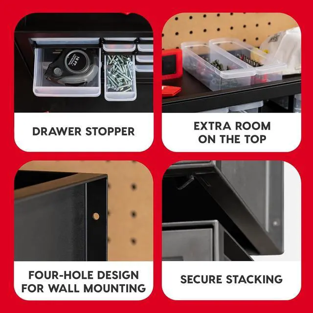 Alt view image 5 of 7 - IRIS USA 36-Drawer Storage Cabinet, Garage Tool Screws, Made in USA, Black