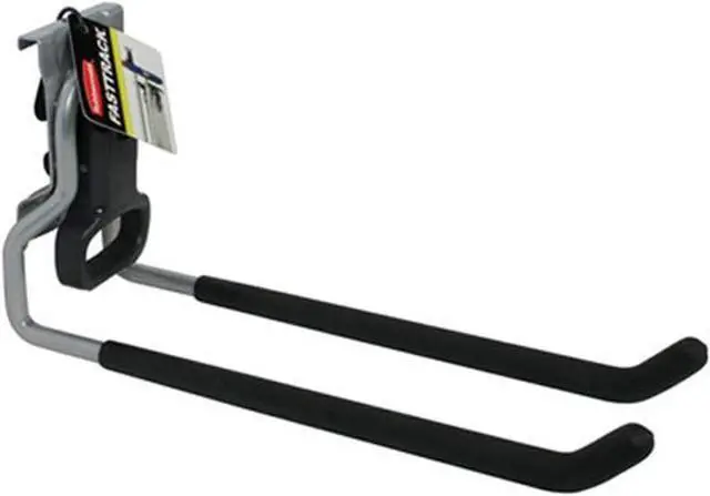 Alt view image 2 of 6 - Rubbermaid FastTrack Rail Garage Organization Multi-Purpose Hook 50 lbs Capacity SatinNickel Wall Mounted Storage System Direct Mount into FastTrack GarageRail for Home/Garage Organization (Pack of 2)