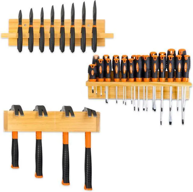 Main image of Iron Forge Tools Screwdriver Organizer, Hammer Holder & Pliers Rack, Wall