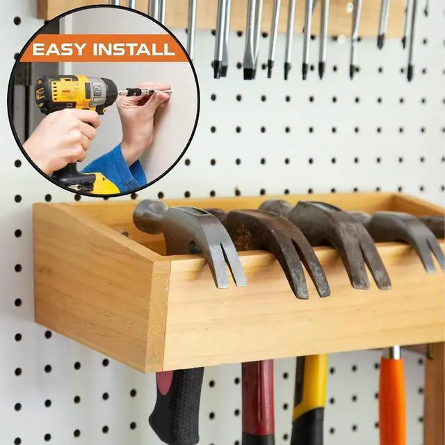 Alt view image 4 of 5 - Iron Forge Tools Screwdriver Organizer, Hammer Holder & Pliers Rack, Wall
