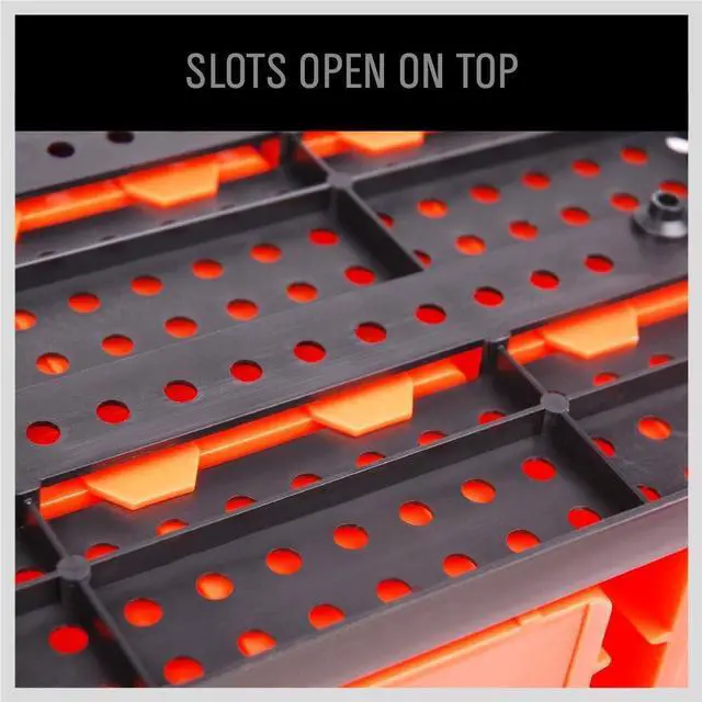 Alt view image 7 of 7 - SEDY 30-Bin Wall-Mounted Storage Rack System - Heavy-Duty Garage Tool Organizer for Screws, Nuts, Bolts, Nails, Beads, and Small Hardware Parts - Easy Installation and Customizable