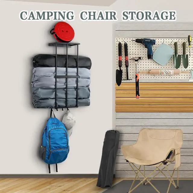 Alt view image 2 of 6 - Camping Chair Rack for Garage Storage,Garage Organization Wall