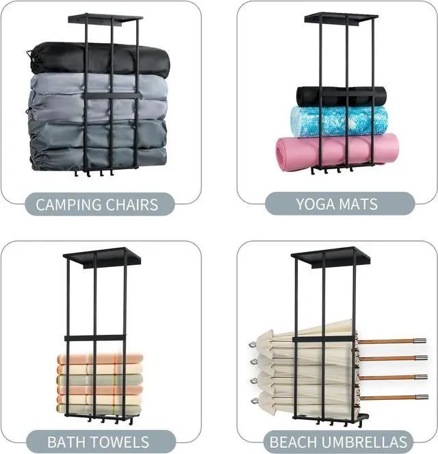 Alt view image 4 of 6 - Camping Chair Rack for Garage Storage,Garage Organization Wall