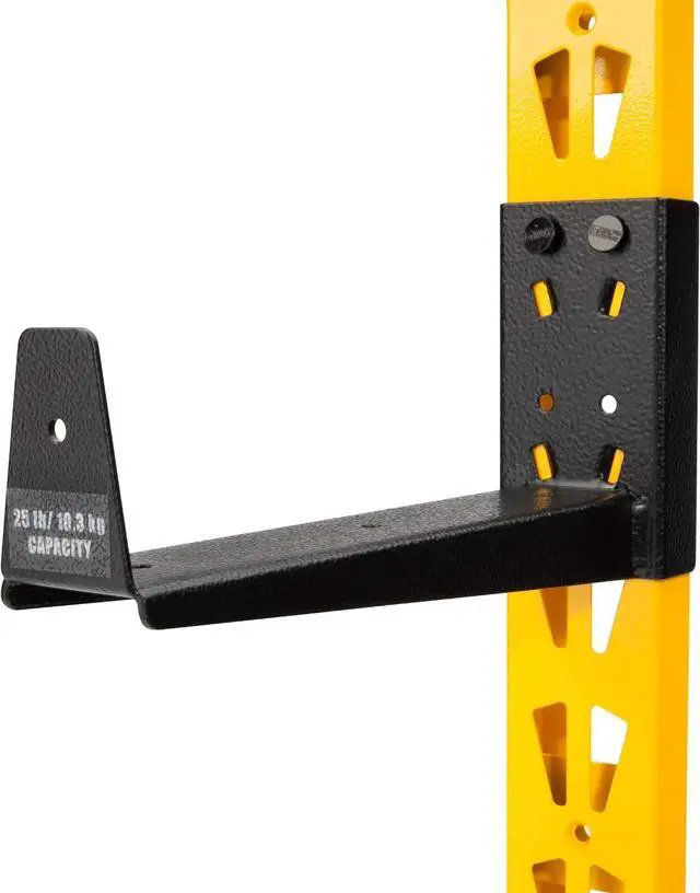 Alt view image 2 of 7 - DEWALT 3-Piece Wall Mount Cantilever Wood and Lumber Storage Rack for Workshop Shelving, Multi-Depth Storage, Supports a Total of 273 lbs.