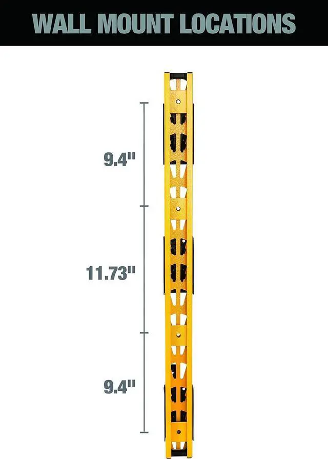 Alt view image 5 of 7 - DEWALT 3-Piece Wall Mount Cantilever Wood and Lumber Storage Rack for Workshop Shelving, Multi-Depth Storage, Supports a Total of 273 lbs.