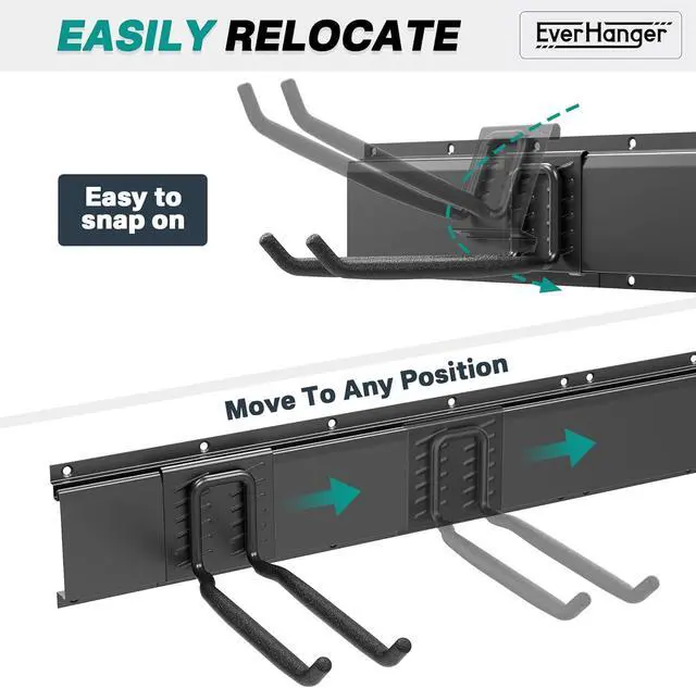 Alt view image 3 of 7 - EVERHANGER Garage Tool Storage Organizer, Wall Mount Garden Tool Rack