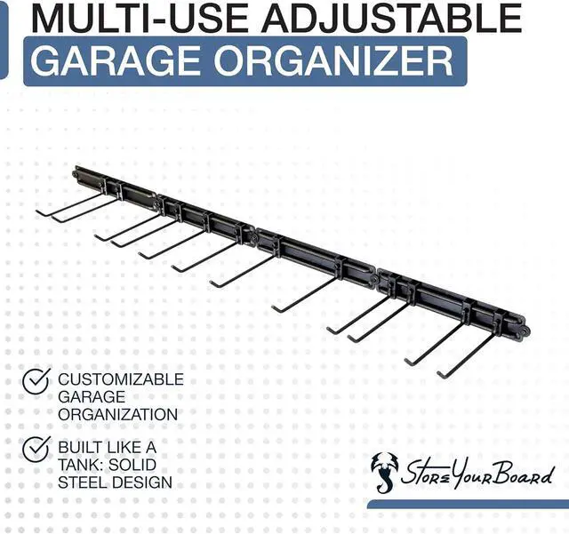 Alt view image 3 of 6 - StoreYourBoard Modular Garage Tool Organizer, 64 in, Holds 600 lb
