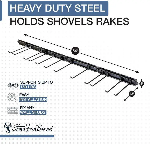 Alt view image 4 of 6 - StoreYourBoard Modular Garage Tool Organizer, 64 in, Holds 600 lb