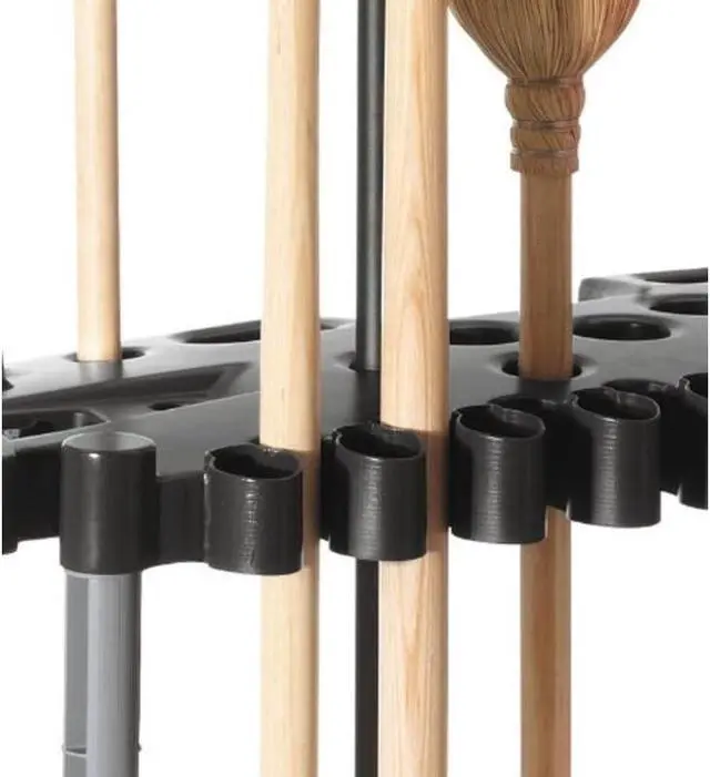 Alt view image 2 of 4 - Rubbermaid Garage Tool Tower Rack Easy to Assemble Wheeled Organizes up to 40 Long-Handled Tools/Rakes/ Brooms/Shovles in Home/House/Outdoor/Shed Black