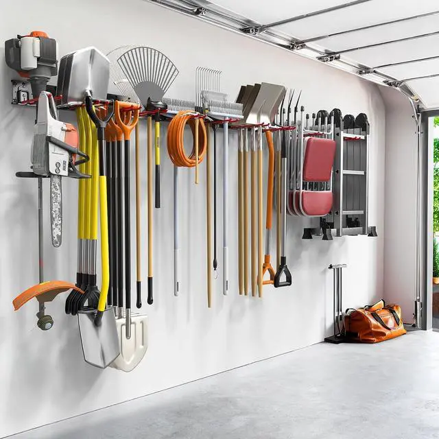 Alt view image 2 of 7 - TORACK Garden Tool Organizer Wall Mount, Garage Folding Chair Storage Rack