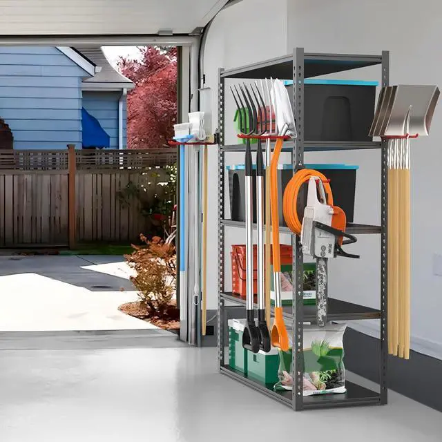 Alt view image 6 of 7 - TORACK Garden Tool Organizer Wall Mount, Garage Folding Chair Storage Rack