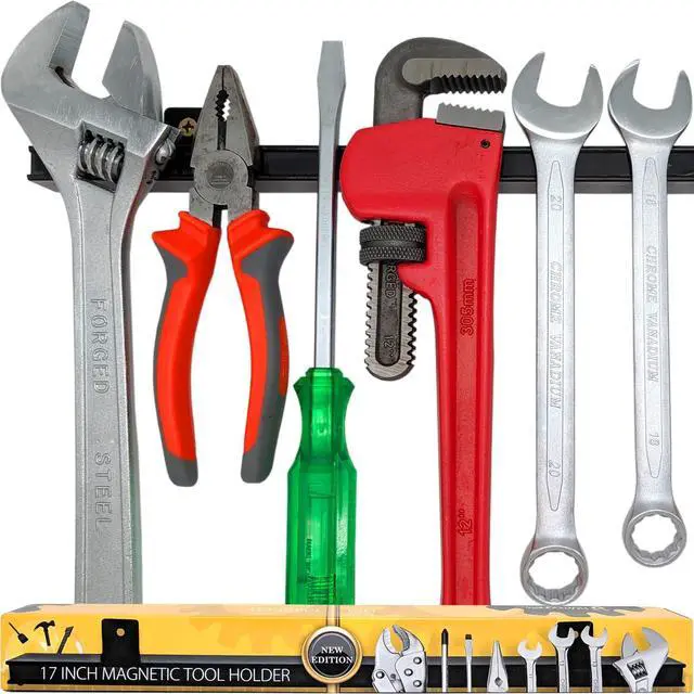 Main image of HMmagnets 17" Heavy-Duty Magnetic Tool Holder (Upgraded Version) - Extremely Powerful Magnetic Pull Force to Hold Heavy Tools - Professional Space-Saving Magnetic Bar - Tool Organizer Rack/Strip