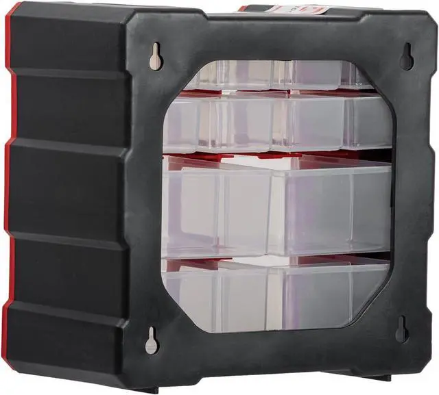 Alt view image 5 of 5 - INTERTOOL Small Parts Organizer - 12 Removeable Bin Drawers - Tool Box for Storing Hardware and Garage Organization - For Screws, Bolts, Legos, Arts and Crafts - 10 x 10 x 6 - BX08-4024