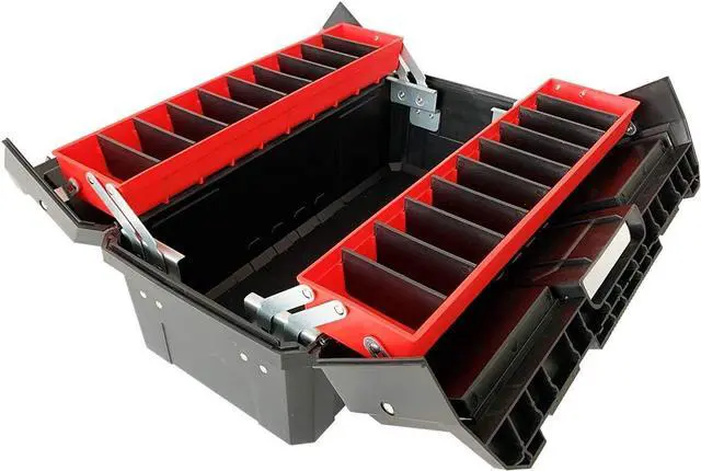 Main image of WEWLINE Tool Box Organizer 18.5" Tool Storage with Adjustable Compartment Portable Toolbox with Handle Perfect for Home Office Garge