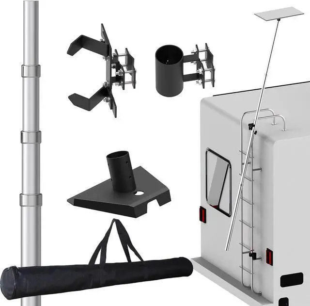 Main image of 11ft Telescopic Pole for Starlink Gen 3 & Mini, RV Ladder Mount Kit