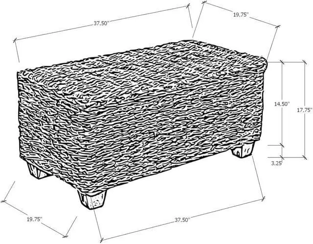 Alt view image 3 of 7 - East at Main Coffee Table with Storage, Handwoven Rattan Coastal Table