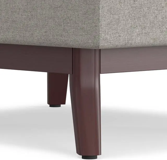 Alt view image 6 of 6 - SIMPLIHOME Owen 34" Wide Woven Fabric Lift Top Ottoman in Cloud Grey