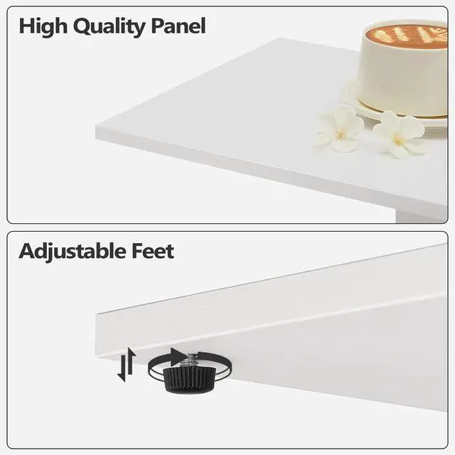 Alt view image 7 of 7 - MAHANCRIS Narrow Nightstand with Charging Station, White Side Table
