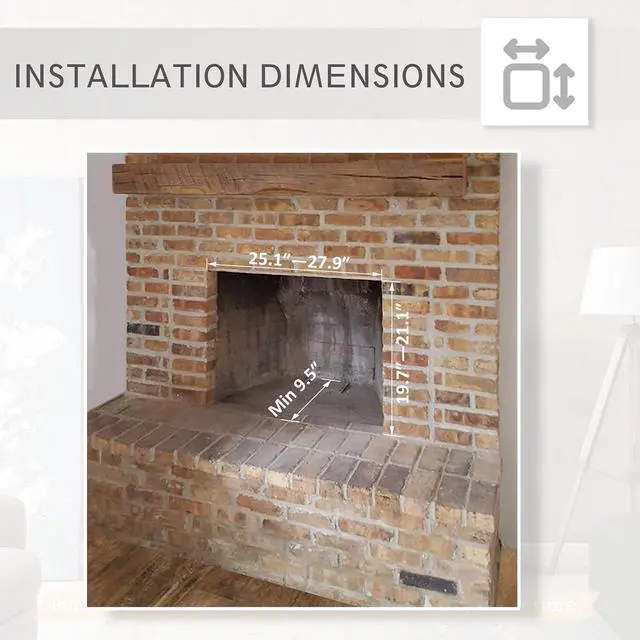 Alt view image 4 of 5 - LegendFlame Carl 28" W Electric Fireplace Insert (EF262), Fireplace Heater 750/1500W, Fire Crackling Sound, Remote Control