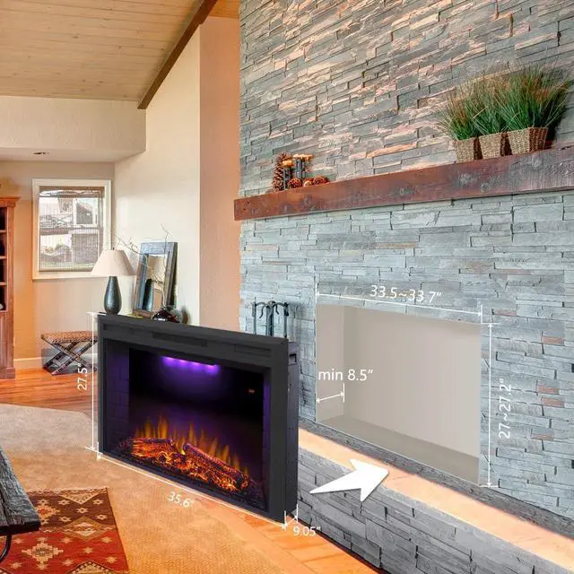 Alt view image 2 of 7 - Valuxhome 36 Inches Fireplace Insert