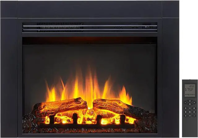 Main image of LegendFlame Jaden 28" W x 22" H (EF321) Electric Fireplace Insert with Front Trim Kit, Fire Crackling Sound, 750W/1500W Heater, Remote Control