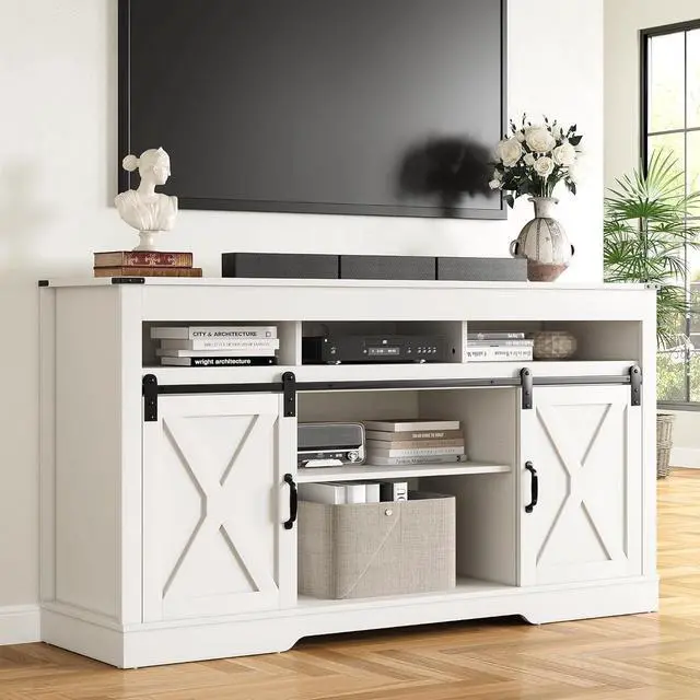 Main image of FansaFurn Farmhouse TV Stand for 65+ Inch TV