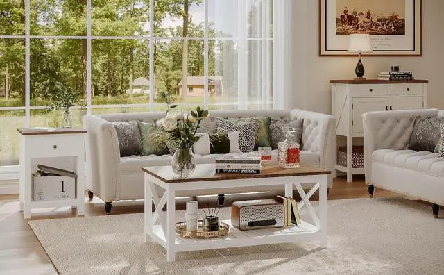 Alt view image 7 of 7 - ChooChoo Farmhouse Nightstand with Charging Station