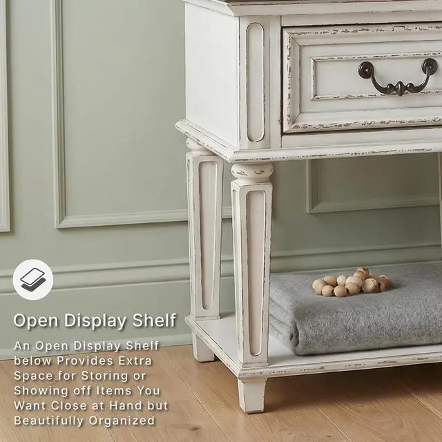 Alt view image 7 of 7 - Signature Design by Ashley Realyn 24-in French Country 1-Drawer Nightstand