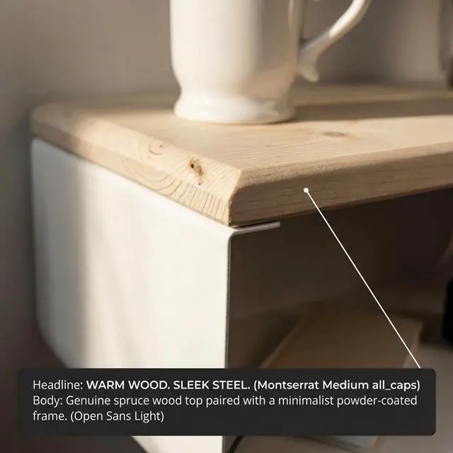 Alt view image 6 of 7 - Floating Nightstand with Spruce Top | Modern Bedroom Decor | Minimalist Wall-Mounted Bedside Nightstand| Wall Mounted Shelf | Cloudy Oasis: Serene White