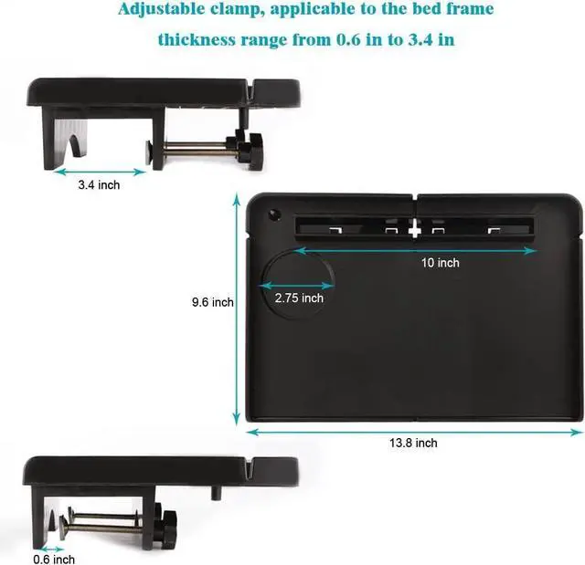 Alt view image 5 of 7 - Forzaddik Floating Nightstand Bed Side Shelf Tray, for Bunk Bed/Kids Room