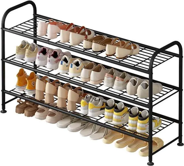Main image of LINZINAR 3 Tier Long Shoe Rack for Closet Metal Shoe Organizer for Entryway