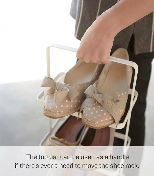 Alt view image 5 of 7 - YAMAZAKI Home Tower Compact Modern Metal Shoe Rack - Tall, 31" - Steel - Holds 5 Shoes