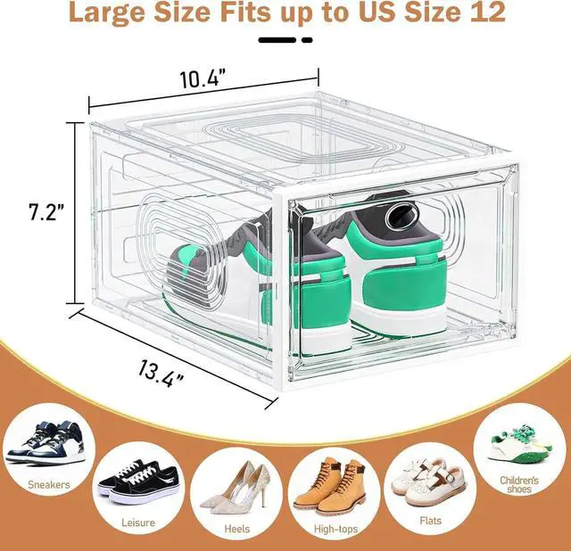 Alt view image 2 of 6 - caktraie 10 Pack Thicken Shoe Organizer Stackable