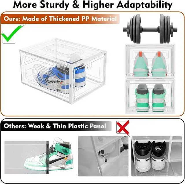 Alt view image 5 of 6 - caktraie 10 Pack Thicken Shoe Organizer Stackable