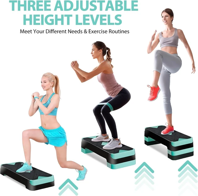 Alt view image 2 of 7 - ZENY 26.5 inch Aerobic Step Platform with 4 Step Risers, 400 lbs Capacity