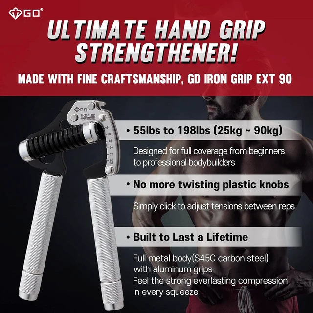 Alt view image 3 of 7 - GD IRON GRIP Grip Strength Trainer Hand Gripper Forearm Strengthener Metal