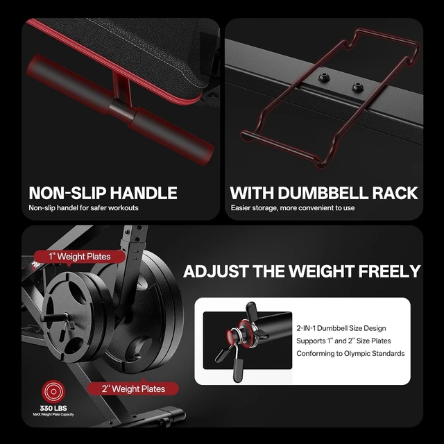 Alt view image 2 of 7 - PASYOU Adjustable Weight Bench Leg Press Machine for Home Gym