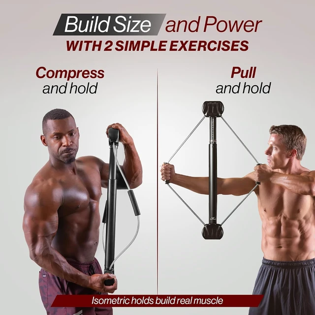 Alt view image 3 of 7 - Bullworker Bow Classic 36" Isometric Exercise Equipment, Portable Home Gym