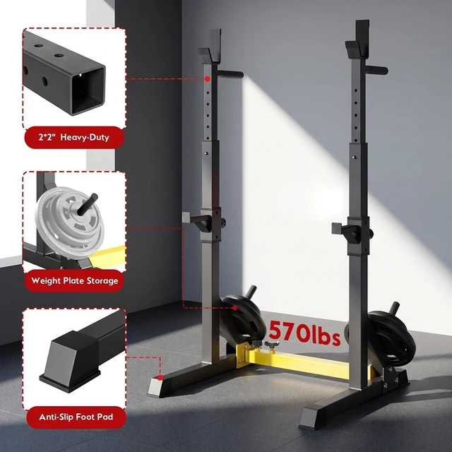 Alt view image 4 of 7 - Arlopu Multi-Function Squat Rack, Home Weight Lifting Bench Press Station