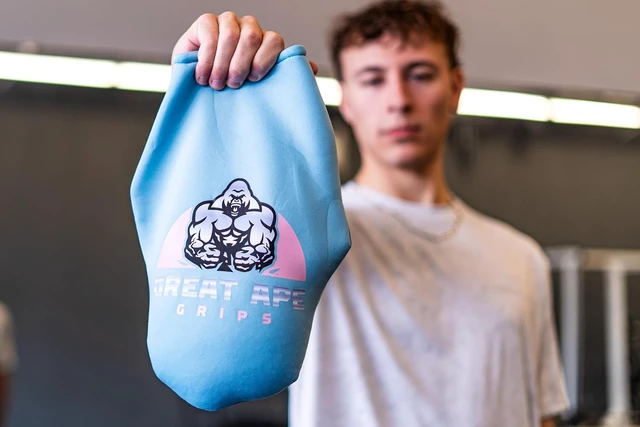 Alt view image 2 of 6 - Great Ape Grips Baby Blue Grip Strength Trainer