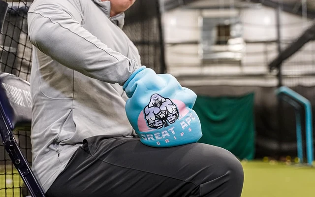 Alt view image 3 of 6 - Great Ape Grips Baby Blue Grip Strength Trainer