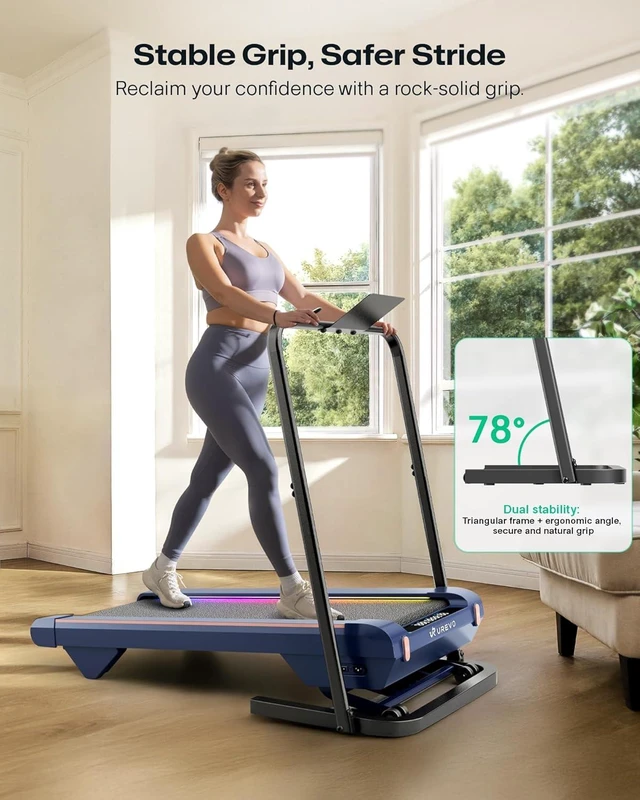 Alt view image 2 of 7 - UREVO Walking Pad Handle Bar Only, Universal Compatible for Walking Pads 23.6'' Wide, Transform WalkingPad Into a Treadmill in Seconds, Easy Moving with Wheels, Quick Assembly, Sturdy Design