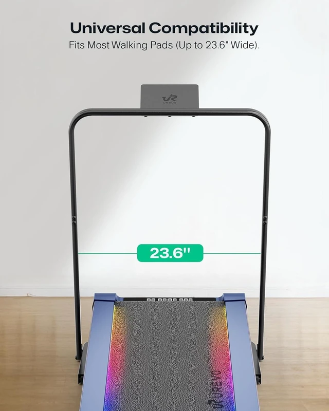 Alt view image 3 of 7 - UREVO Walking Pad Handle Bar Only, Universal Compatible for Walking Pads 23.6'' Wide, Transform WalkingPad Into a Treadmill in Seconds, Easy Moving with Wheels, Quick Assembly, Sturdy Design