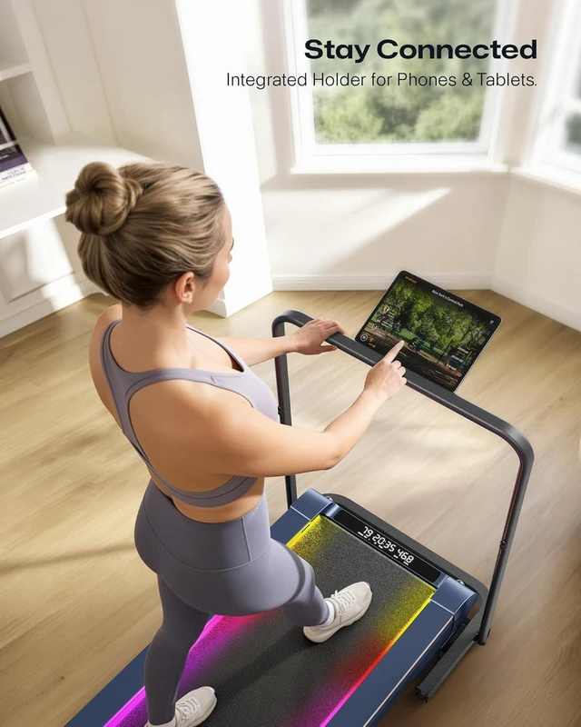 Alt view image 7 of 7 - UREVO Walking Pad Handle Bar Only, Universal Compatible for Walking Pads 23.6'' Wide, Transform WalkingPad Into a Treadmill in Seconds, Easy Moving with Wheels, Quick Assembly, Sturdy Design