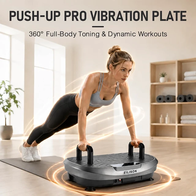 Alt view image 3 of 7 - EILISON FITABS 3D Vibration Platform with Seat for Lymphatic Drainage