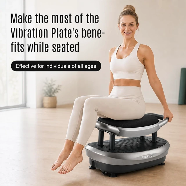 Alt view image 2 of 7 - EILISON FITABS 3D Vibration Platform with Seat for Lymphatic Drainage