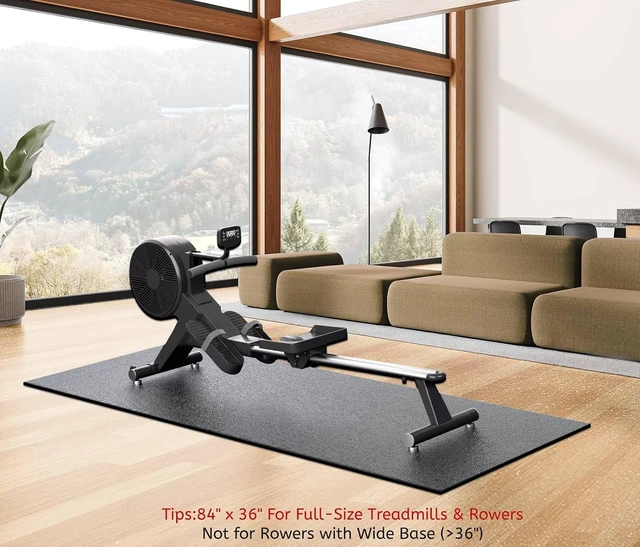 Alt view image 3 of 7 - GymCope Treadmill Mat for Hardwood Floor Carpet 7'x3'/6'x3'/6'x2.5'/4'x2'