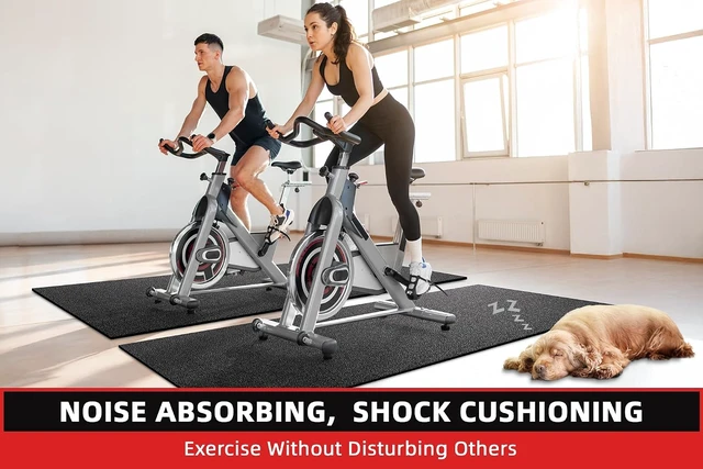 Alt view image 5 of 7 - GymCope Treadmill Mat for Hardwood Floor Carpet 7'x3'/6'x3'/6'x2.5'/4'x2'