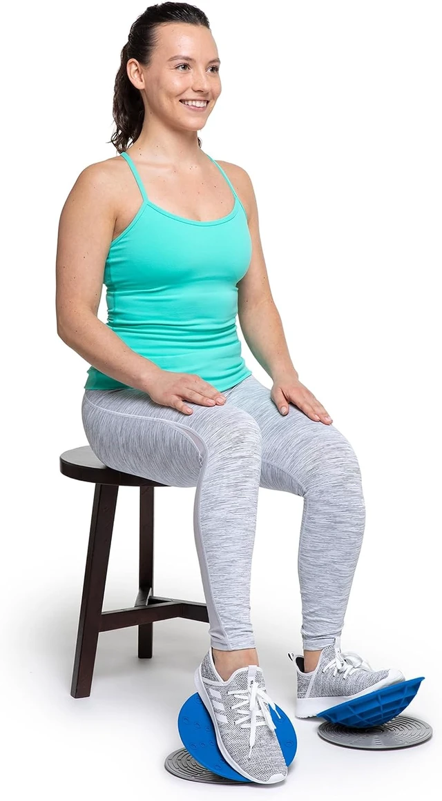 Alt view image 5 of 7 - OPTP Dynamic Duo Balance & Stability Trainers Blue, Set of 2, 8 1/4"