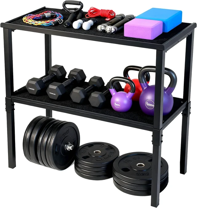 Alt view image 4 of 7 - Adjustable Dumbbell/Kettlebell Rack Stand 500-800LB Heavy Duty